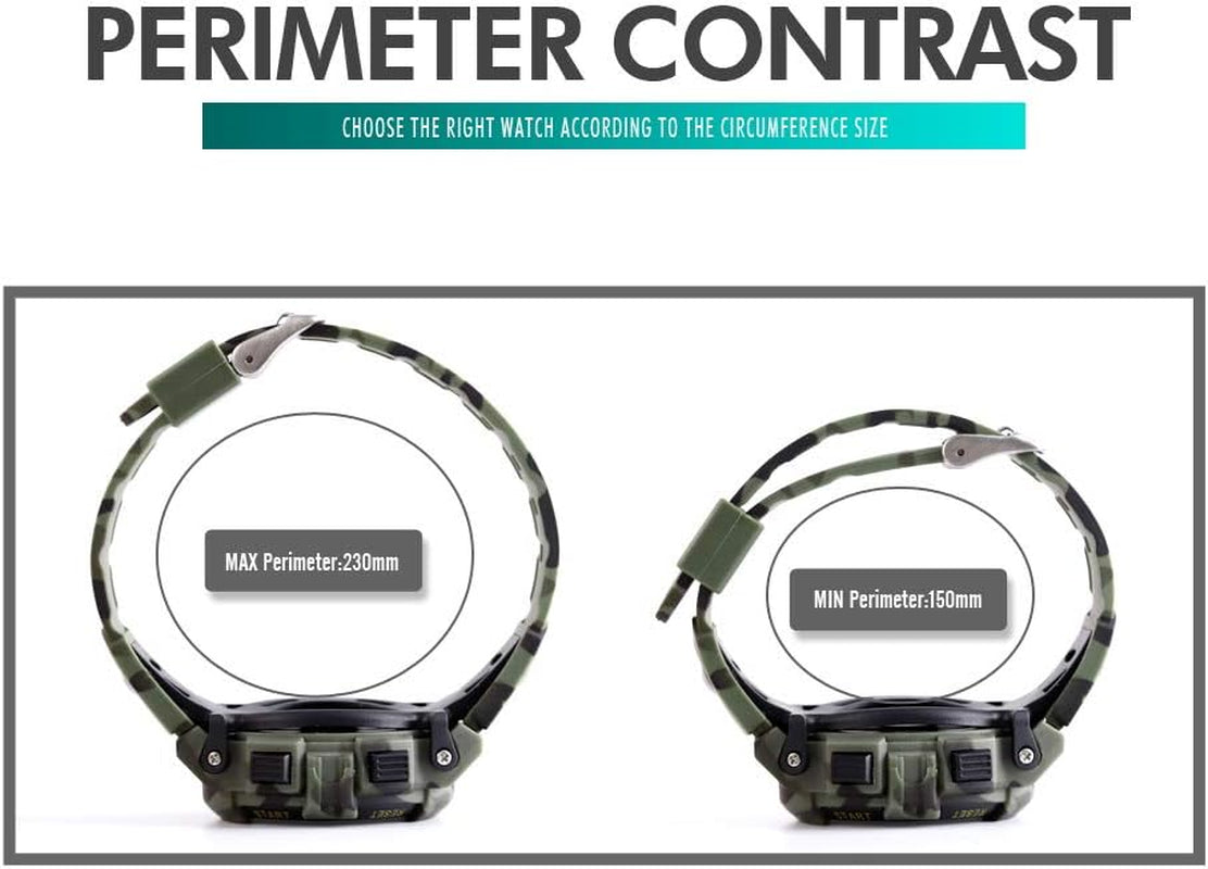 Kids Digital Watch Boys Outdoor Sports 50M Waterproof Girls Watches Alarm Clock 12/24 H Stopwatch Calendar for Ages 3-15 Boy Girl Wristwatch Kids Gift