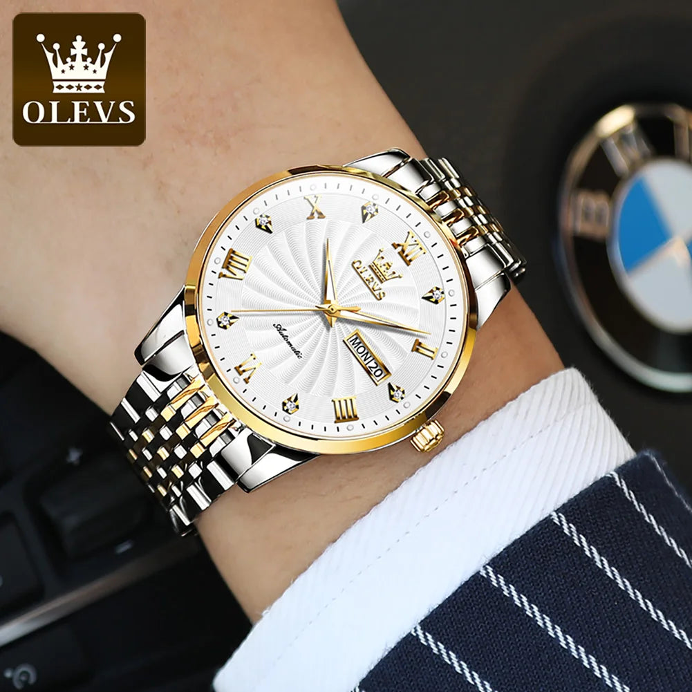 Automatic Men'S Watch Original Wrist Watch Stainless Steel Waterproof Swiss Movement Business TOP Brand Relógio Masculino