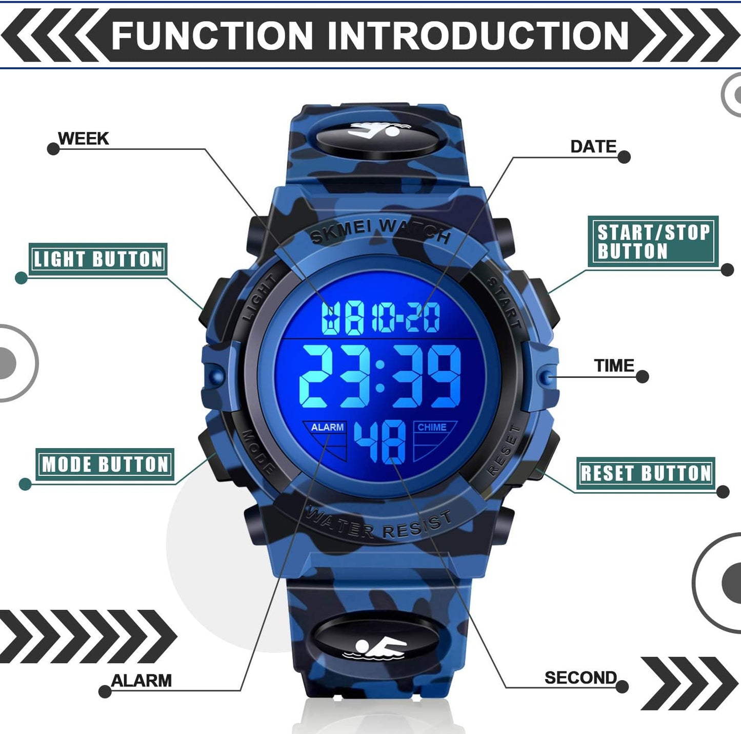 LED Digital Waterproof Watch for Kids - Kids Gifts