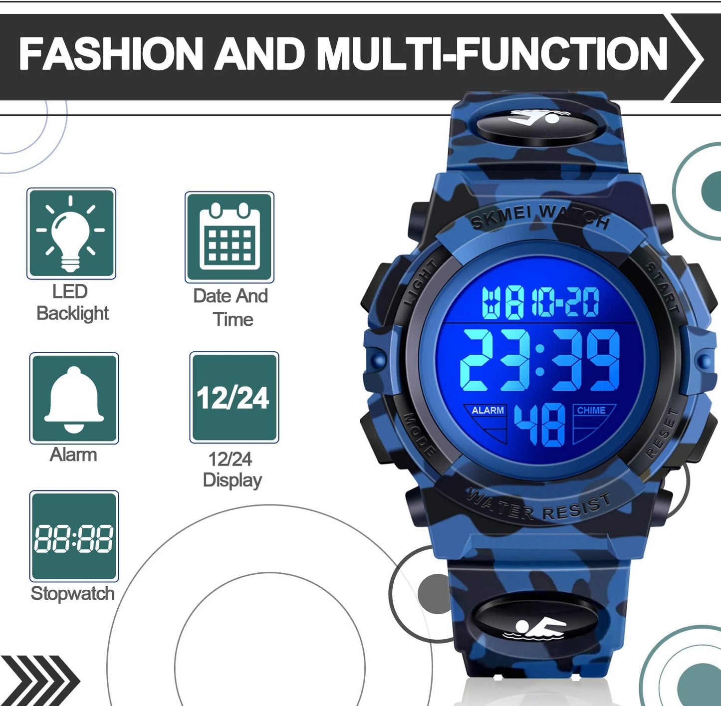 LED Digital Waterproof Watch for Kids - Kids Gifts