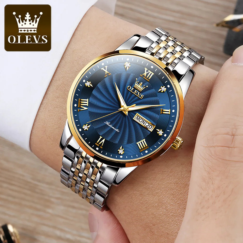 Automatic Men'S Watch Original Wrist Watch Stainless Steel Waterproof Swiss Movement Business TOP Brand Relógio Masculino