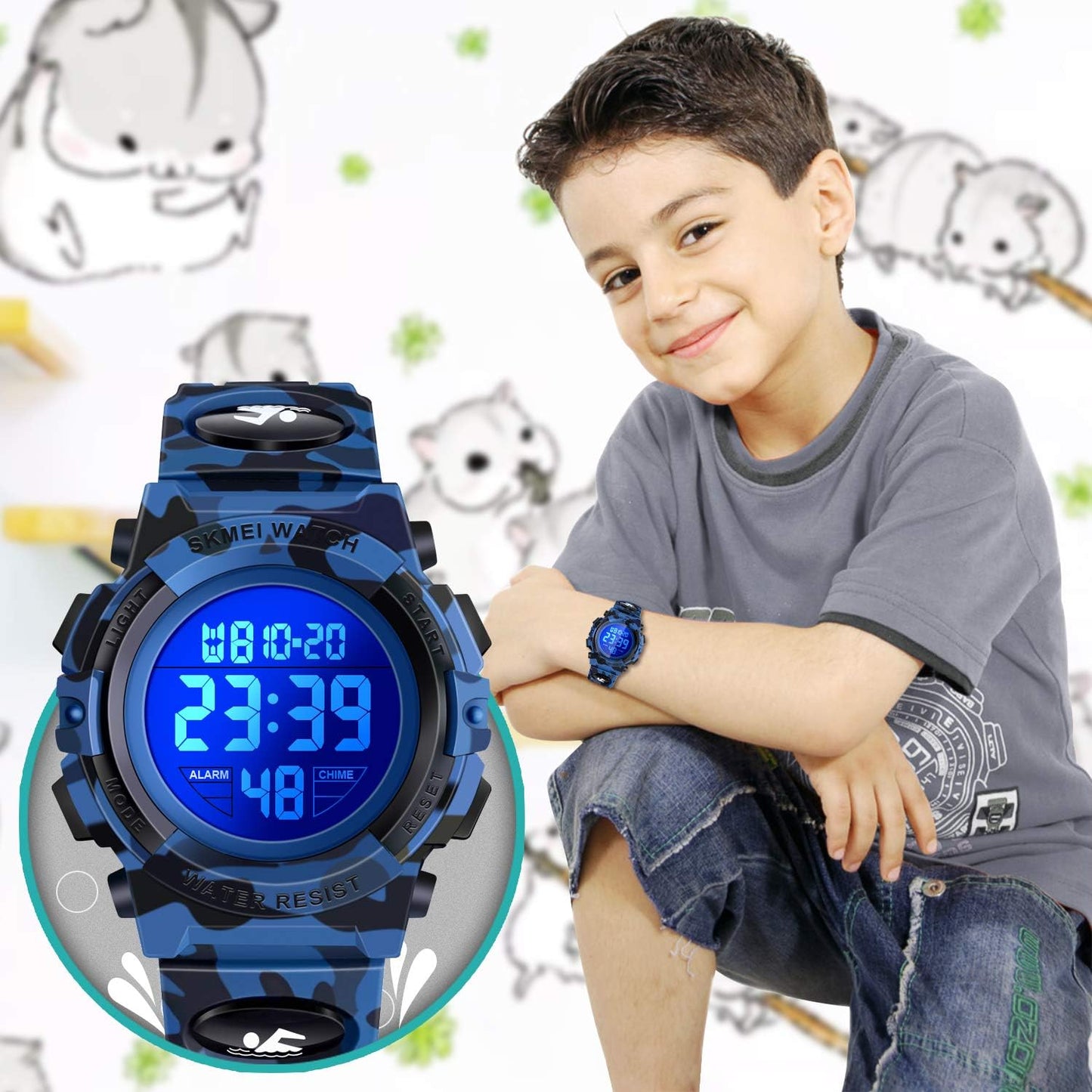 LED Digital Waterproof Watch for Kids - Kids Gifts