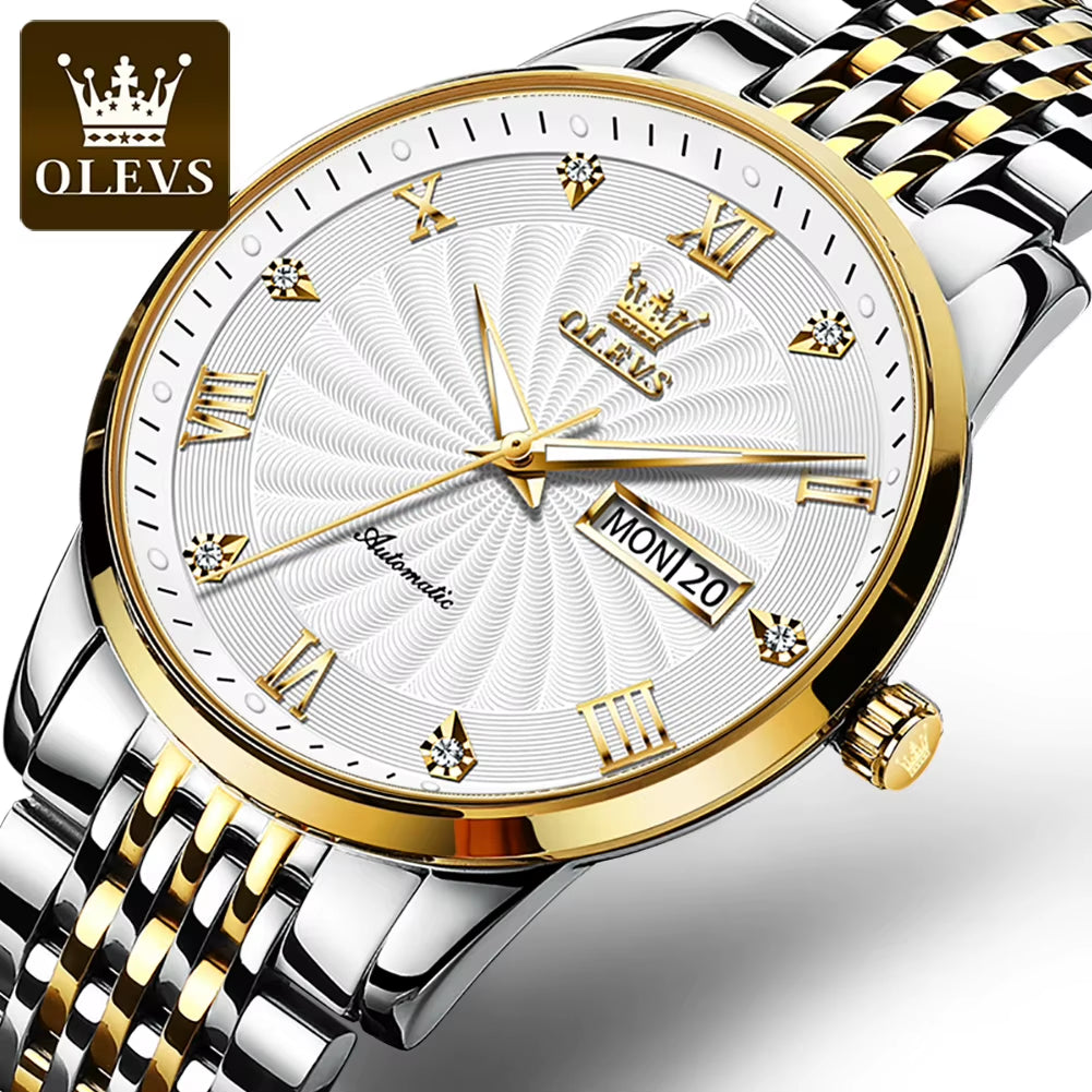 Automatic Men'S Watch Original Wrist Watch Stainless Steel Waterproof Swiss Movement Business TOP Brand Relógio Masculino
