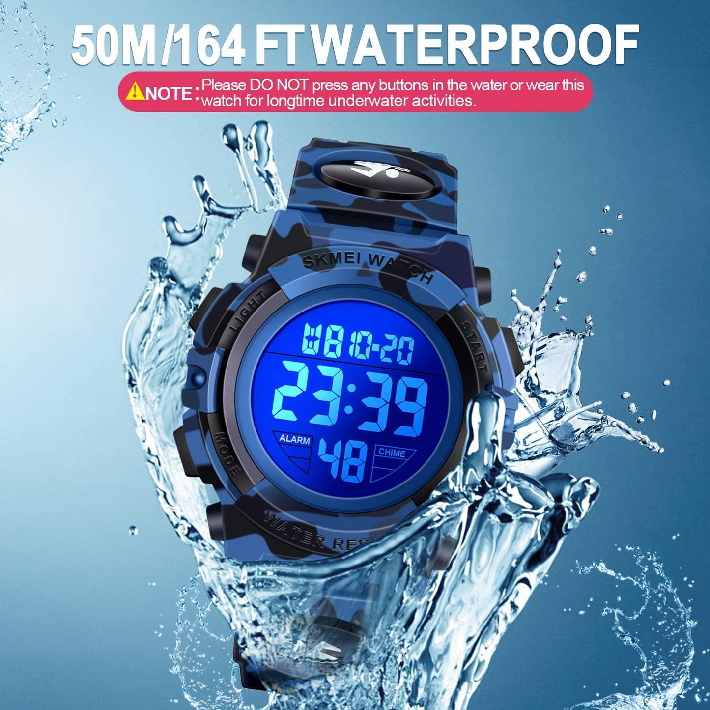 LED Digital Waterproof Watch for Kids - Kids Gifts