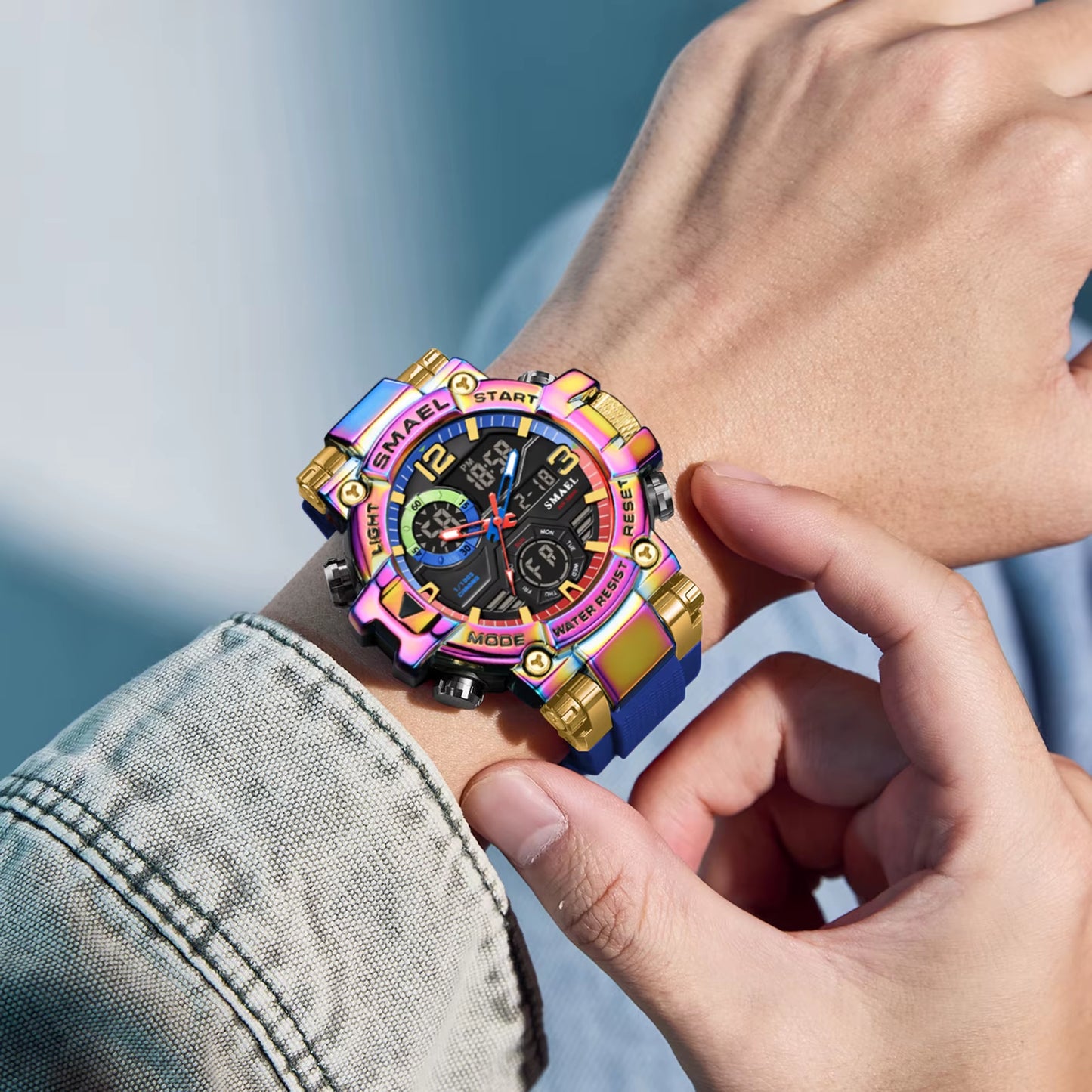 2025 Sports Watches Men LED Watches New 50M Waterproof Digital Watches 8110 Shockproof Sports Watches for Men Electrionic