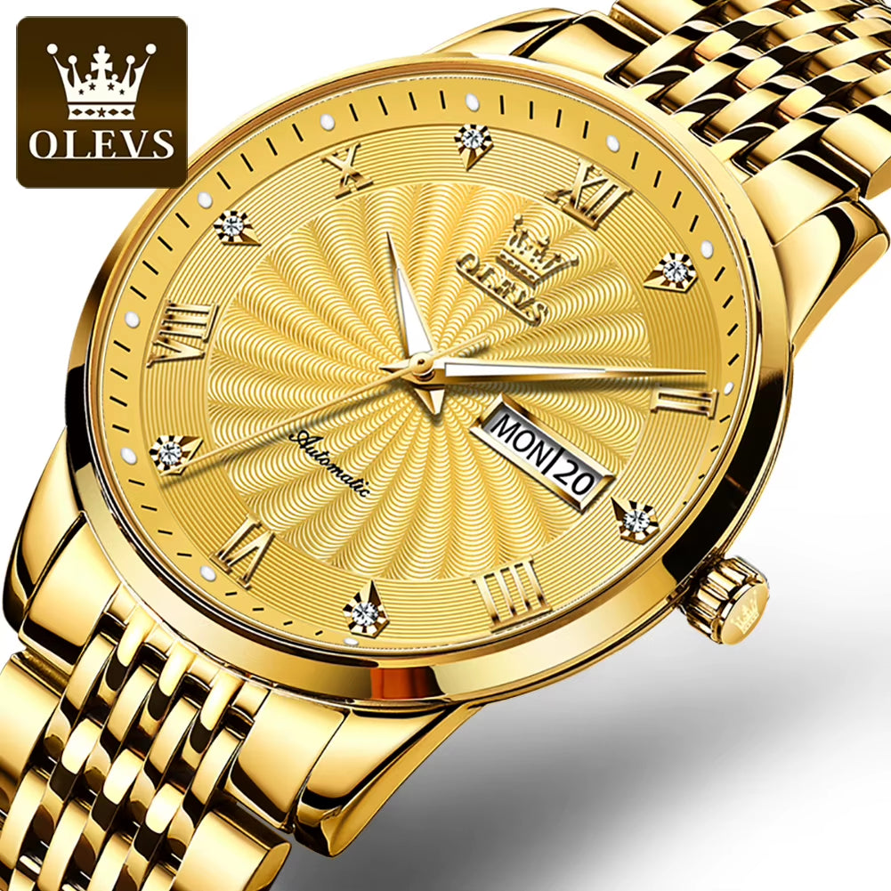 Automatic Men'S Watch Original Wrist Watch Stainless Steel Waterproof Swiss Movement Business TOP Brand Relógio Masculino