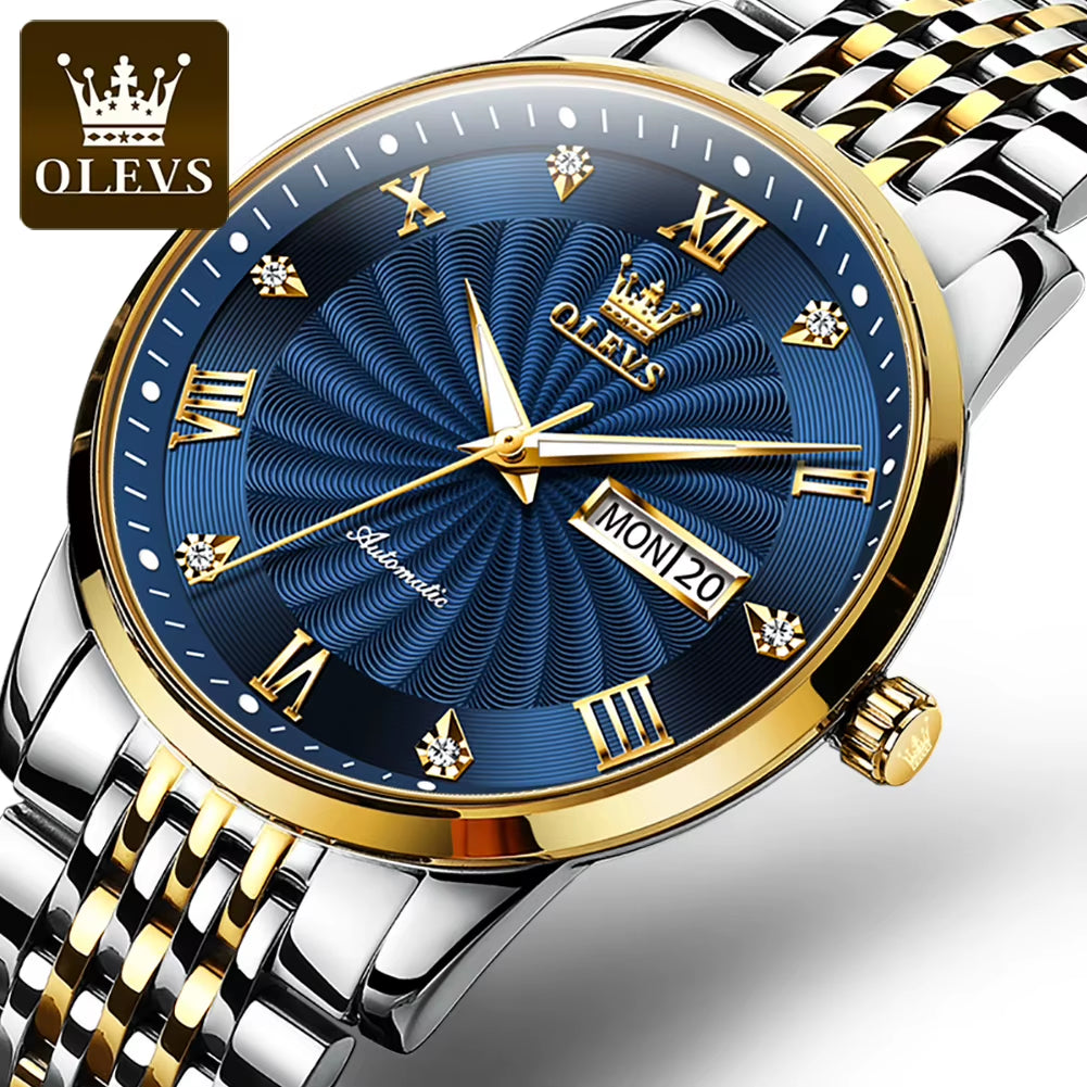 Automatic Men'S Watch Original Wrist Watch Stainless Steel Waterproof Swiss Movement Business TOP Brand Relógio Masculino