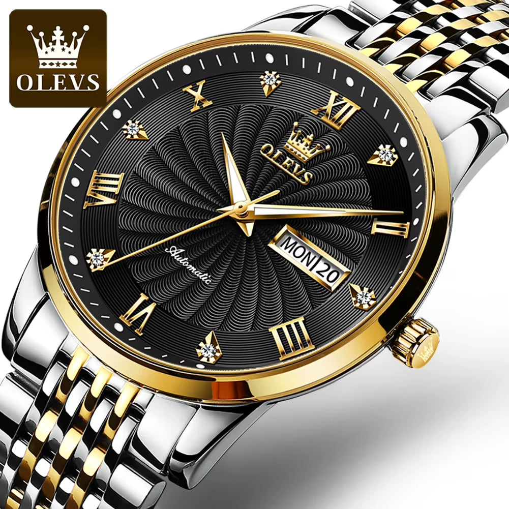 Automatic Men'S Watch Original Wrist Watch Stainless Steel Waterproof Swiss Movement Business TOP Brand Relógio Masculino