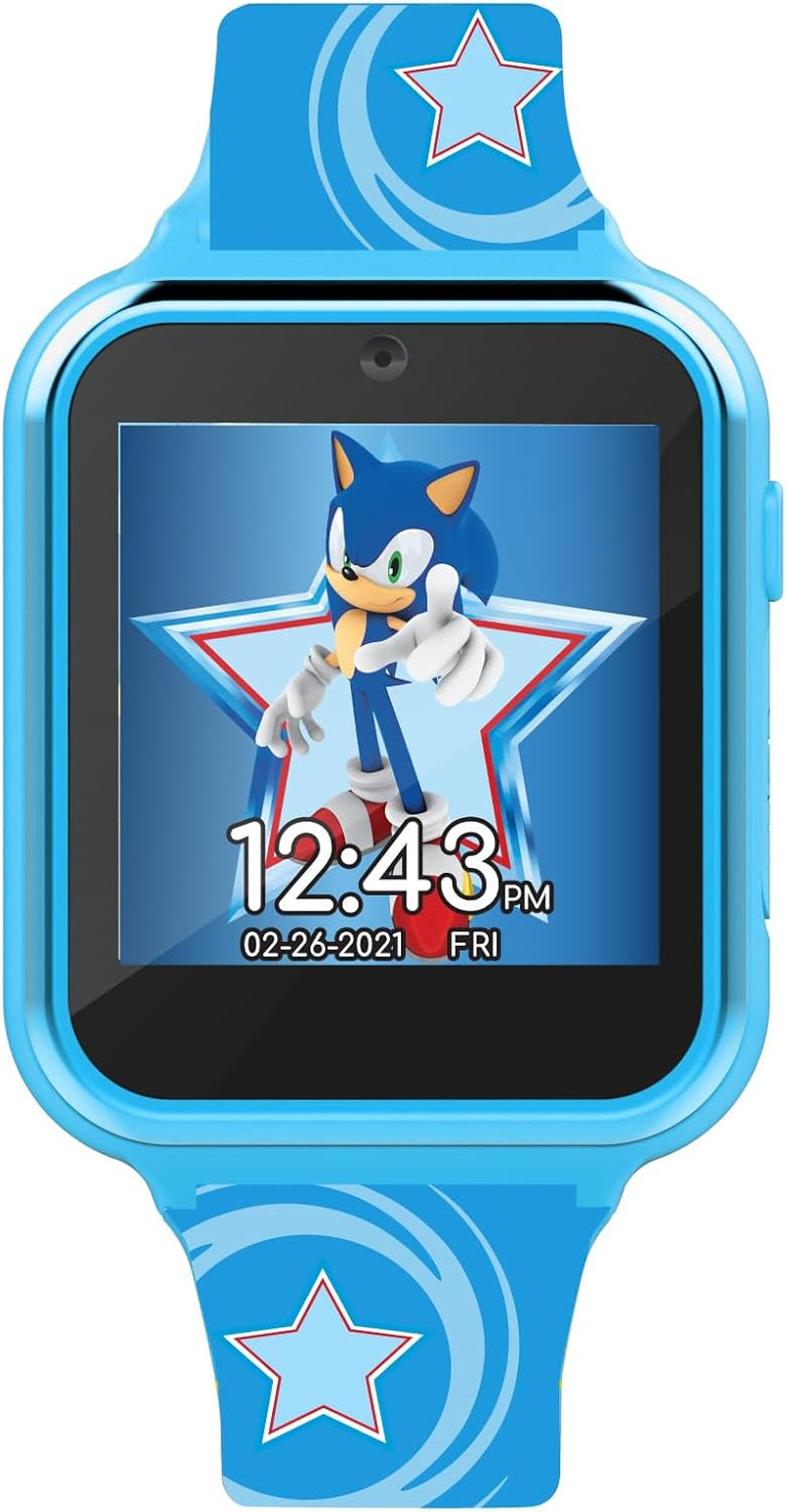 Kids SEGA Sonic the Hedgehog Blue Educational Touchscreen Smart Watch Toy for Boys, Girls, Toddlers - Selfie Cam, Learning Games, Alarm, Calculator, Pedometer (Model: SNC4133AZ)