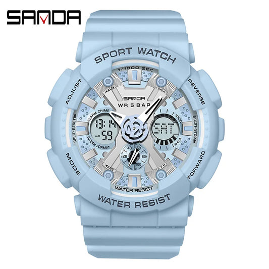 Women Men Watch Sports Dual Display 50M Waterproof Digital Wrist Watch for Male Female Clock Relogio Feminino High Quality 2025