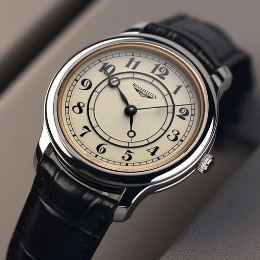 Men Fashion Retro Clock Leather Watch Quartz Analog Business Wristwatch Birthday Gift Daily Decoration