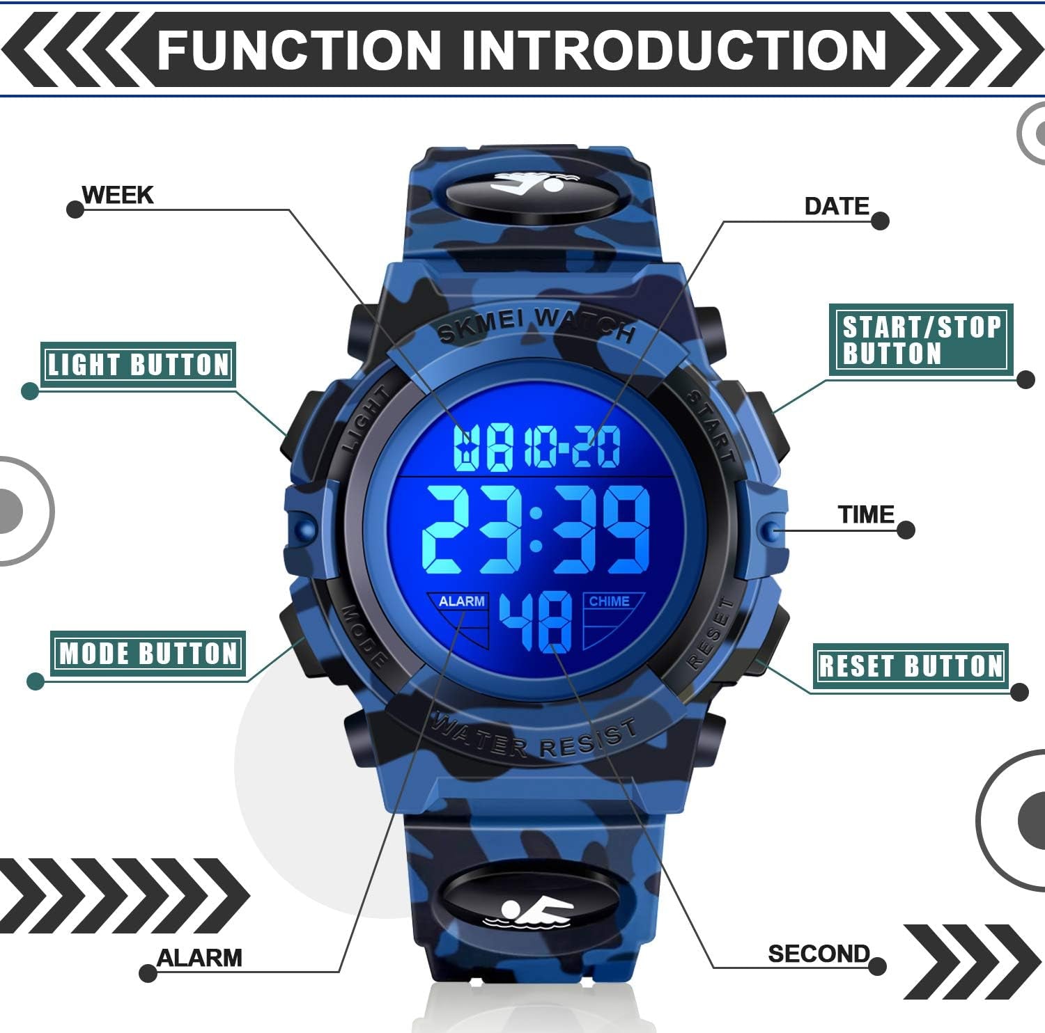 LED Digital Waterproof Watch for Kids - Kids Gifts