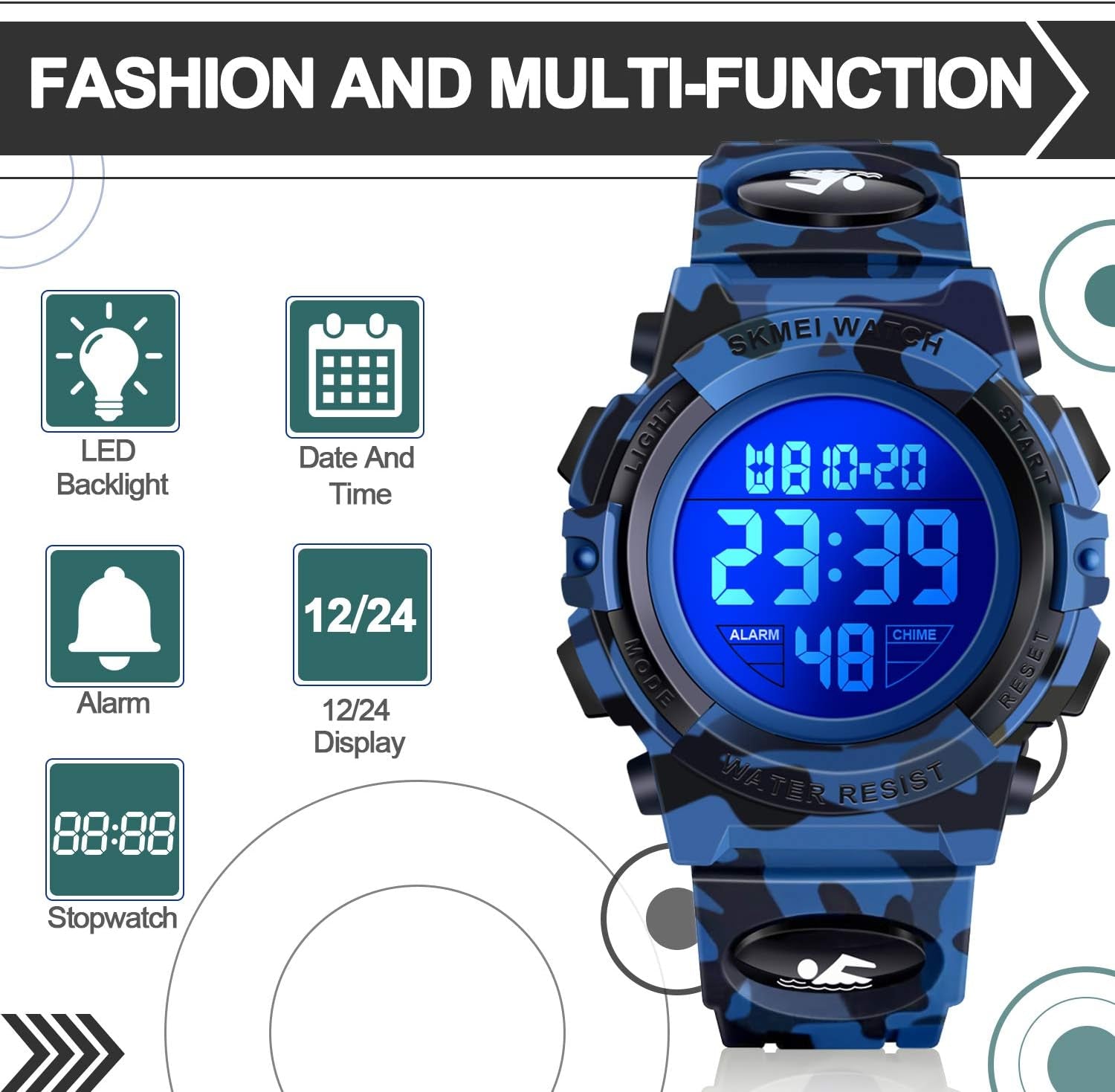 LED Digital Waterproof Watch for Kids - Kids Gifts